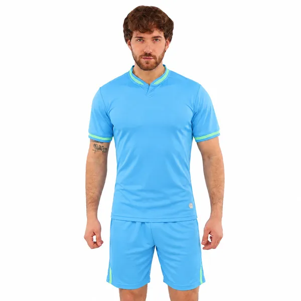Форма футбольна комплект футболка та шорти SP-Sport Neat CO-1605 2XL блакитний