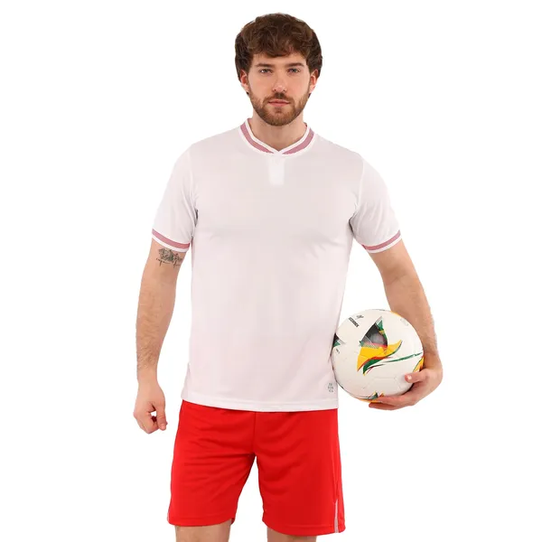 Форма футбольная комплект футболка и шорты SP-Sport Neat CO-1605 M белый-красный
