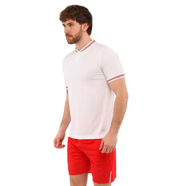 Форма футбольная комплект футболка и шорты SP-Sport Neat CO-1605 M белый-красный — фото 4