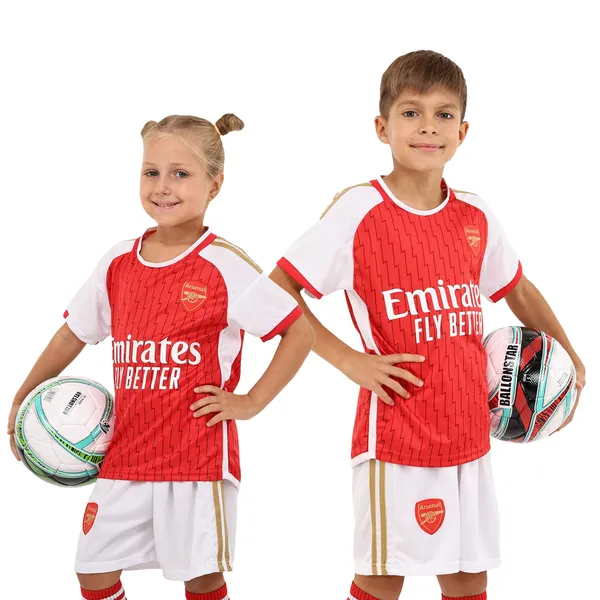 Форма футбольна дитяча із символікою футбольного клубу ARSENAL домашня 2024 SP-Planeta CO-6276 20 червоний-білий