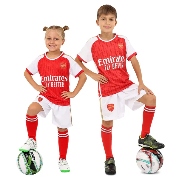 Форма футбольна дитяча із символікою футбольного клубу ARSENAL домашня 2024 SP-Planeta CO-6276 20 червоний-білий — фото 4