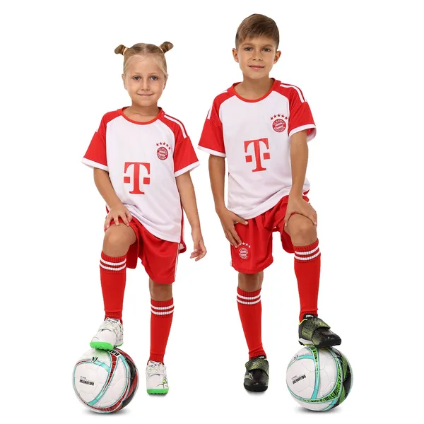 Форма футбольна дитяча із символікою футбольного клубу BAYERN MUNCHEN домашня 2024 SP-Planeta CO-6321 26 червоний-білий — фото 3
