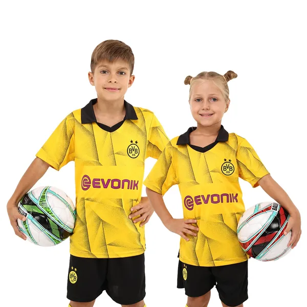 Форма футбольна дитяча із символікою футбольного клубу BORUSSIA DORTMUND гостьова 2024 SP-Planeta CO-6358 22 чорний