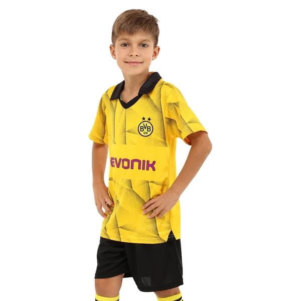 Форма футбольна дитяча із символікою футбольного клубу BORUSSIA DORTMUND гостьова 2024 SP-Planeta CO-6358 22 чорний — фото 3