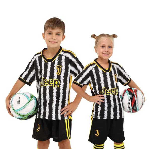 Форма футбольная детская с символикой футбольного клуба JUVENTUS домашняя 2024 SP-Planeta CO-6311 28 черный-белый