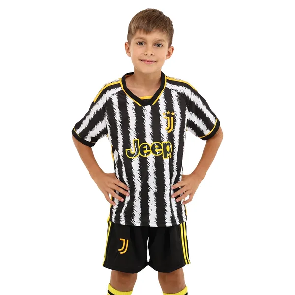 Форма футбольная детская с символикой футбольного клуба JUVENTUS домашняя 2024 SP-Planeta CO-6311 28 черный-белый — фото 3