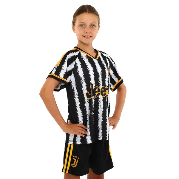 Форма футбольна дитяча із символікою футбольного клубу JUVENTUS домашня 2024 SP-Sport CO-7193 XL білий-чорний — фото 3