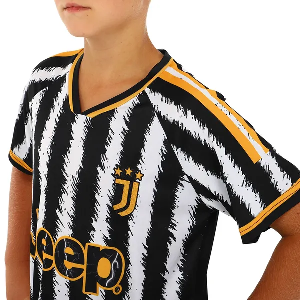 Форма футбольна дитяча із символікою футбольного клубу JUVENTUS домашня 2024 SP-Sport CO-7193 XL білий-чорний — фото 4