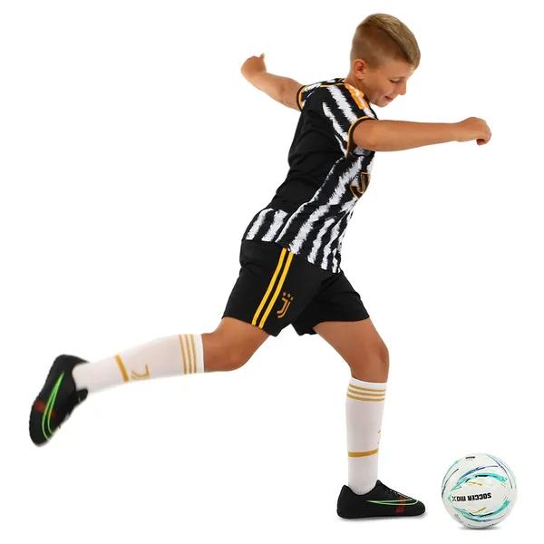 Форма футбольна дитяча із символікою футбольного клубу JUVENTUS домашня 2024 SP-Sport CO-7193 XL білий-чорний — фото 5