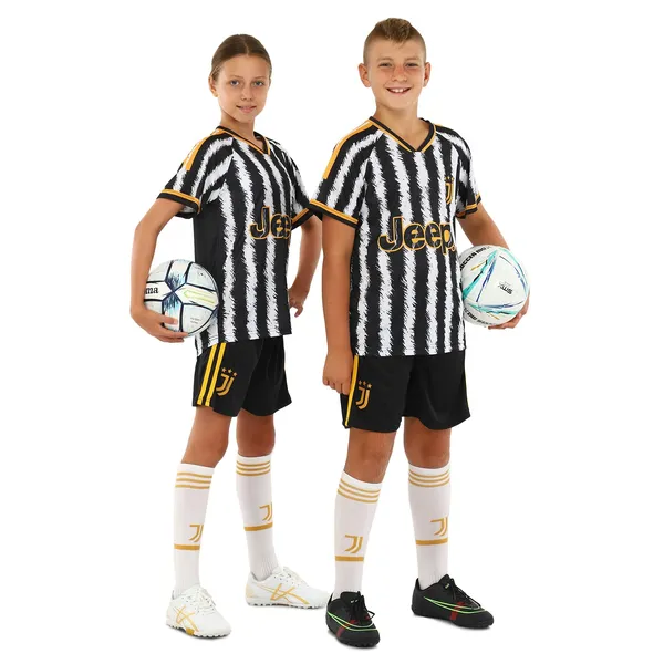 Форма футбольна дитяча із символікою футбольного клубу JUVENTUS домашня 2024 SP-Sport CO-7193 XL білий-чорний — фото 6