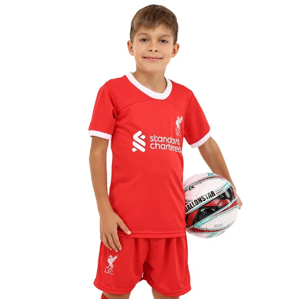 Форма футбольная детская с символикой футбольного клуба LIVERPOOL домашняя 2024 SP-Planeta CO-6327 20 красный-белый — фото 3