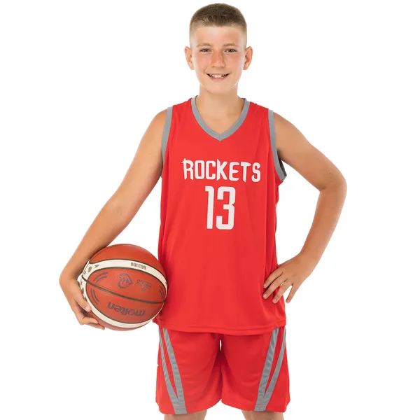 Форма баскетбольна дитяча NBA клуб Houston Rockets 13 BA-0966 2XL Червоний/Сірий — фото 2