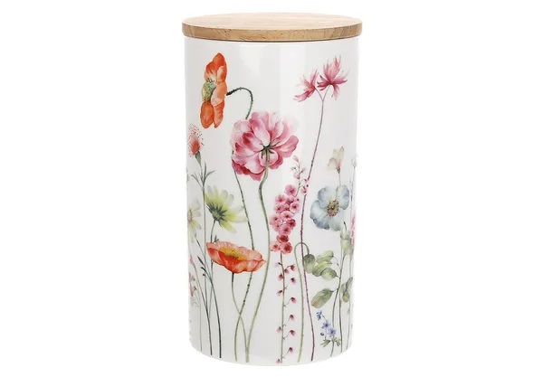 Банка фарфоровая Flower Garden для хранения D10, H=18.5см, 1л K055