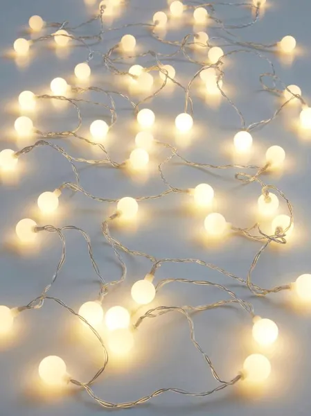 Гірлянда на 10 м., 200 LED діодів кульок, дріт гнучкий білий, світіння Біле тепле від 220В, 8 режимів роботи (на ялинку, штору, вікно, стіну) — фото 3