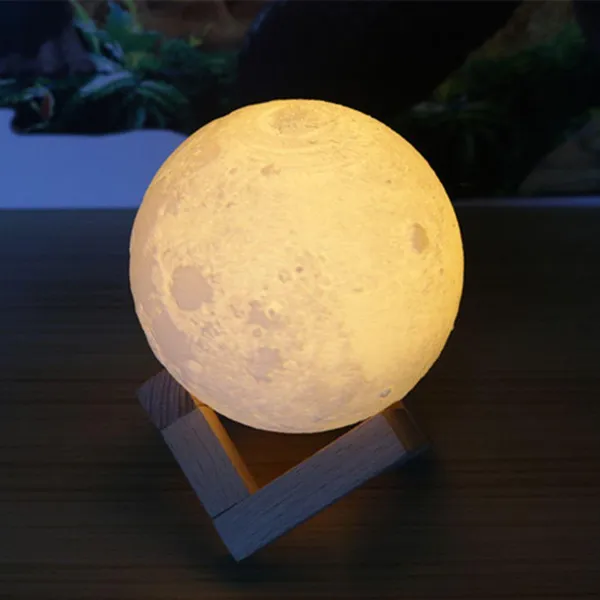 Нічник 3D світильник місяць Moon Touch Control 15 см, 5 режимів — фото 5