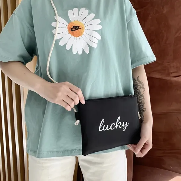 Рюкзак 4 в 1 шкільний для дівчинки LUCKY чорно-білий (набір: рюкзак, шоппер, пенал, сумочка) — фото 5