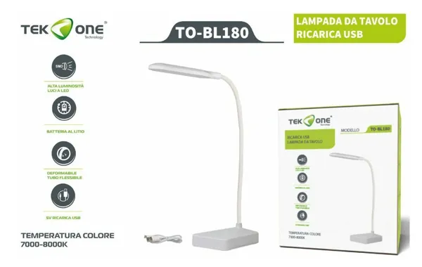 Акумуляторна LED-лампа світлодіодна настільна BL180 7-8000K Білий (нас