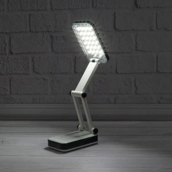 Настільна складна акумуляторна USB лампа 24 LED, YT-666, Настільний світлодіодний світильник Лампа трансформер — фото 4