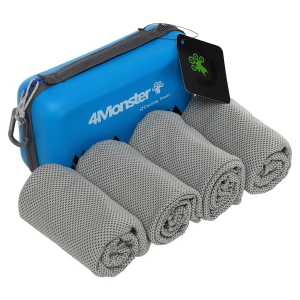 Комплект спортивних рушників охолоджуючих COOLING TOWEL 4Monster B-ECT 4 шт. Сірий