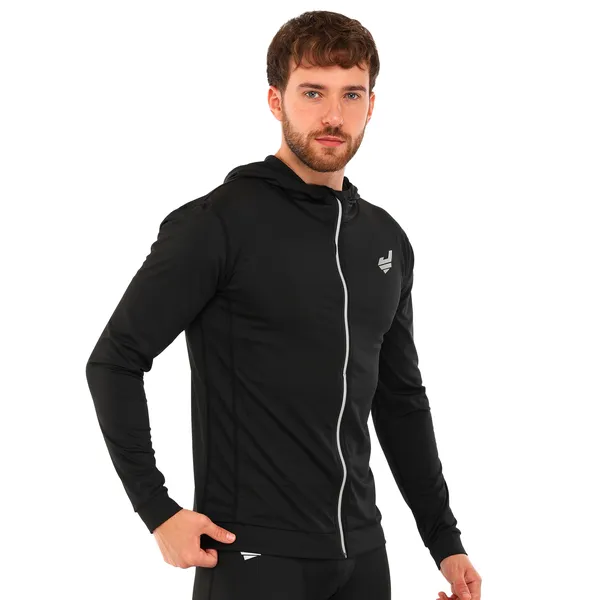Кофта спортивна на блискавці з капюшоном JASON L-28 2XL Чорний