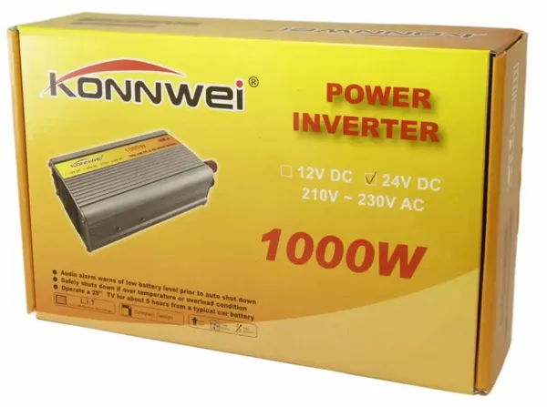 Перетворювач напруги Konnwei 1000W 24V інвертор — фото 3