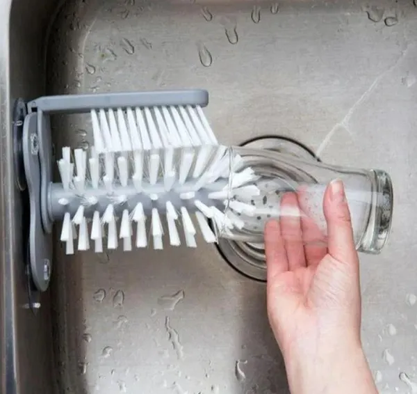 Щітка для миття склянок та пляшок Multi-Function Suction Cup Brush, скловідмивач — фото 2