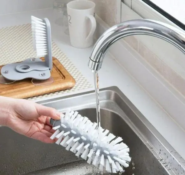 Щітка для миття склянок та пляшок Multi-Function Suction Cup Brush, скловідмивач — фото 3
