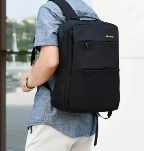 Комплект 3 в 1 (Рюкзак із USB Сумка Клатч) для щоденного використання Backpack Black Чорний — фото 3