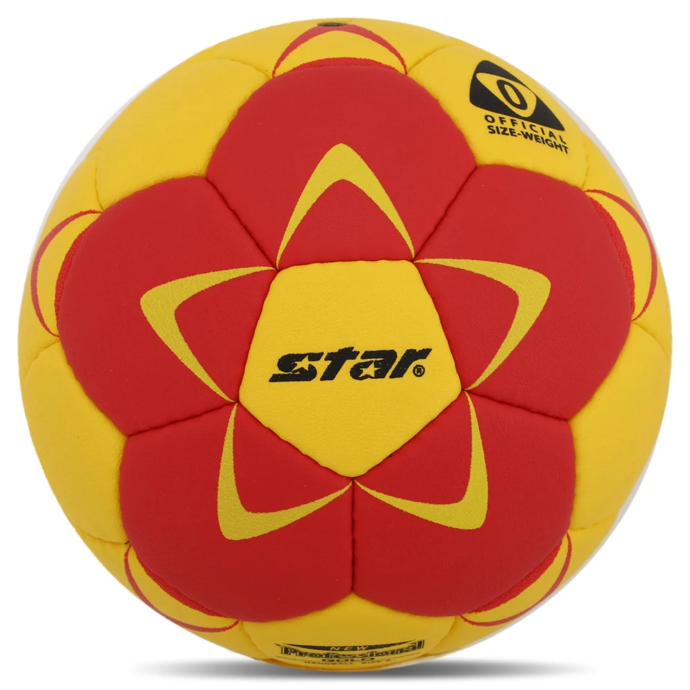 М'яч гандбольний STAR NEW PROFESSIONAL GOLD HB420 розмір 0 жовто-червоний