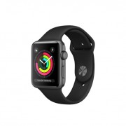 APPLE WATCH SERIES 3 (GPS-4G) 42MM SPACE GRAY ALUMINUM CASE WITH BLACK SPORT BAND (MTGT2)