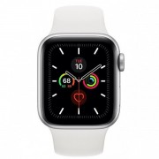 Apple Watch Series 5 GPS 40мм Silver Aluminum w. White b.- Silver Aluminum (MWV62)