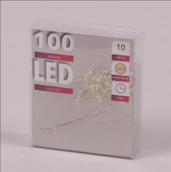 Подсветка LED теплый свет 100 светодиодов 10 м. 45028