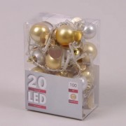 Гирлянда LED Шарики теплый свет 20 светодиодов 1 м 45020