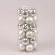 Набор стеклянных новогодних шаров Flora 30 шт. D-5.7 см. 40345