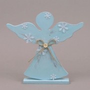 Ангел деревянный Flora голубой 29431
