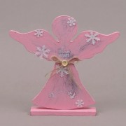 Ангел деревянный Flora розовый 29432