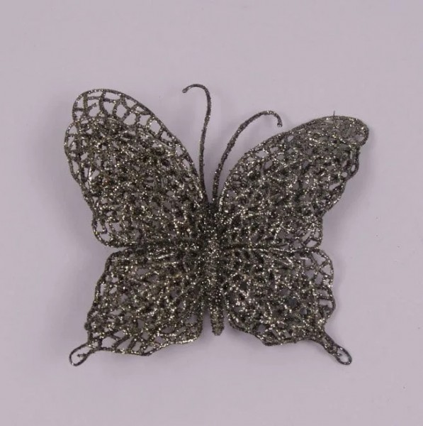 Метелик на прищіпці Flora чорний 12 шт 75007