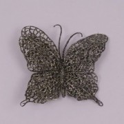 Бабочка на прищепке Flora черная 12 шт 75007