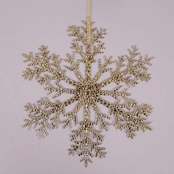 Підвіска Flora Сніжинка золота D-31 см. 26610