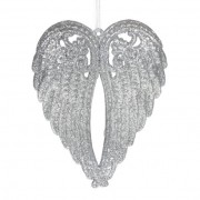 Новогодняя подвеска Flora Крылья ангела серебряные 11900