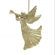Новогодняя подвеска Flora Ангел золотой 11351