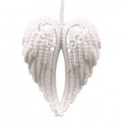 Новогодняя подвеска Flora Крылья ангела белые 11313