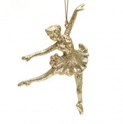 Новогодняя подвеска Flora Балерина золото 11771
