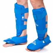 Защита голени с футами для единоборств PU DADO BO-5074 ,XS,синий