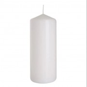 Свеча цилиндр Flora Bispol 6х15 см. белая 27188