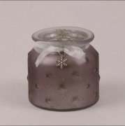 Свічник новорічний Flora скляний H-10 см. 21648