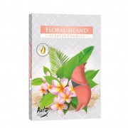 Свеча чайная Flora таблетка ароматическая Bispol Цветочный остров D-3,9 см. 6 шт. 27472