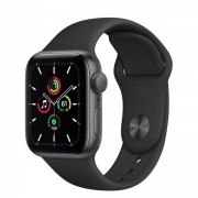 Apple Watch SE GPS 40мм Space Gray Aluminum Case w. Black Sport B. (MYDP2)