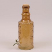 Бутылка стеклянная с краником Flora коричневая 2 л. 35108