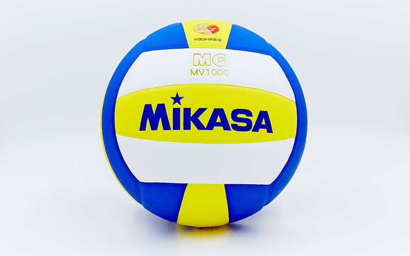 Мяч волейбольный Клееный PU MIKASA MV-1000 (PU, №5, 5 сл., клееный)